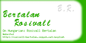 bertalan rosivall business card